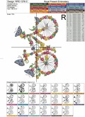 Flower bicycle Machine Embroidery Design - 5 sizes