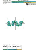 Flower border machine embroidery design - 2 sizes