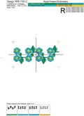 Flower border machine embroidery design - 2 sizes