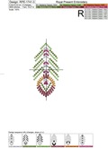 Folk Feathers Machine Embroidery Designs Set - 3 sizes