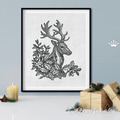 Forest Deer Head Machine Embroidery Design - 4 sizes