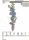 Forget-me-nots Border Machine Embroidery Design - 2 sizes