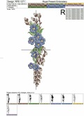 Forget-me-nots Border Machine Embroidery Design - 2 sizes