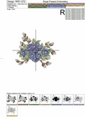 Forget-me-nots Bouquet Machine Embroidery Design