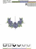 Forget-me-nots Frame Embroidery Design - 3 sizes