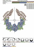 Forget-me-nots Frame Machine Embroidery Design - 5 sizes