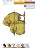 Four Chickens Machine Embroidery Design - 3 sizes