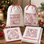 Redwork Christmas Story Blocks Machine Embroidery Designs