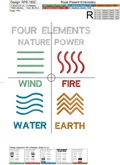 Four Elements Nature Power Machine Embroidery Designs - 2 sizes