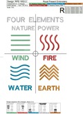 Four Elements Nature Power Machine Embroidery Designs - 2 sizes