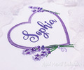 Fragrant lavender heart frame - 3 sizes