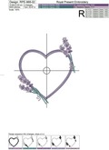 Fragrant lavender heart frame - 3 sizes