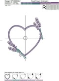 Fragrant lavender heart frame - 3 sizes