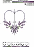 Fragrant lavender heart - 4 sizes