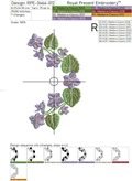 Frame with Violets Machine Embroidery Design - 3 sizes