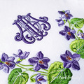 Frame with Violets Machine Embroidery Design - 3 sizes
