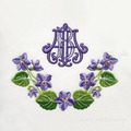 Frame with Violets Machine Embroidery Design - 3 sizes