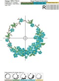 Frame with forget-me-not flowers Embroidery Design - 4 sizes