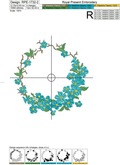 Frame with forget-me-not flowers Embroidery Design - 4 sizes