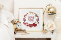 Valentine's Day Frame with hearts - 6 sizes