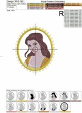 Free Applique Medallion Machine Embroidery Design Beauty Belle - 2 sizes