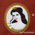 Free Applique Medallion Machine Embroidery Design Princess Belle - 2 sizes