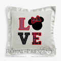 Free Appliqué machine embroidery design Love Minnie Mouse