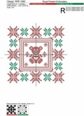 Free Christmas Teddy Bear Cross-stitch - 2 sizes