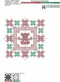Free Christmas Teddy Bear Cross-stitch - 2 sizes