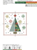 Free Christmas Tree Cross-stitch Machine Embroidery Design