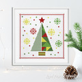 Free Christmas Tree Cross-stitch Machine Embroidery Design