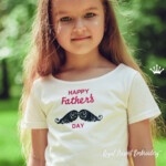 Free Happy Father’s Day Mustache Machine Embroidery Design – 4 Sizes
