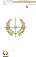 Free Laurel wreath monogram blank - 2 sizes
