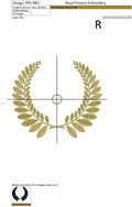 Free Laurel wreath monogram blank - 2 sizes