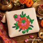 Free Indian Floral Ornament Machine Embroidery Design