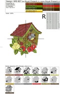Free Machine Embroidery Design Birds With Nesting Box