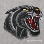 Free Black Panther Head Machine Embroidery Design