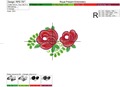 Free Machine Embroidery Design Bouquet of red flowers