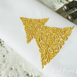 Gold Swirl Christmas tree free - 4 sizes