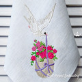 Free Machine Embroidery Design Easter Dove with egg