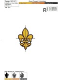 Free Machine Embroidery Design Fleur de lis