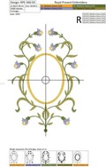Free Machine Embroidery Design Floral Frame - 3 sizes