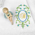 Free Machine Embroidery Design Floral Frame - 3 sizes