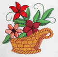 Tiny Flowers Basket Free Machine Embroidery Design