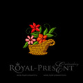 Tiny Flowers Basket Free Machine Embroidery Design