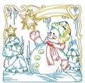 Free Machine Embroidery Design Fun Quilt Block Snowman