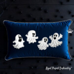 Four Halloween Ghosts Applique - 3 sizes