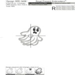 Four Halloween Ghosts Applique - 3 sizes