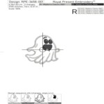 Four Halloween Ghosts Applique - 3 sizes