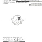 Four Halloween Ghosts Applique - 3 sizes